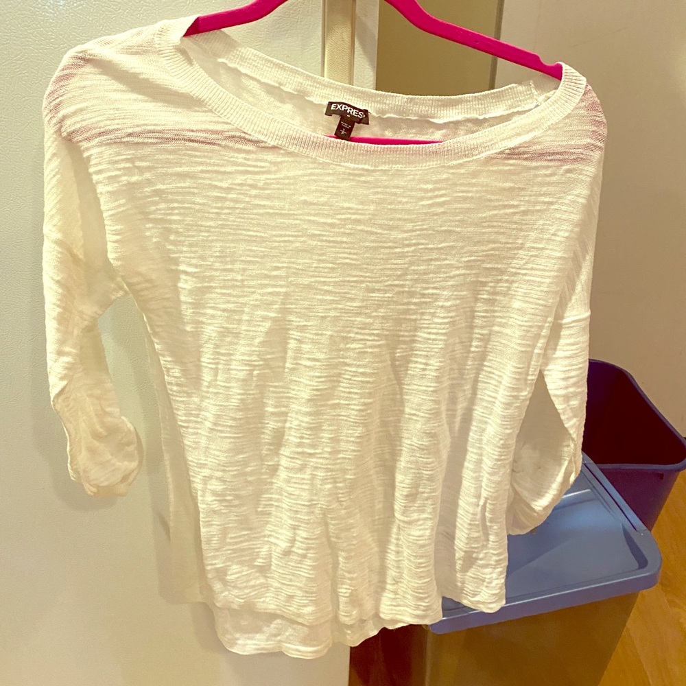 Lightweight, white sweater